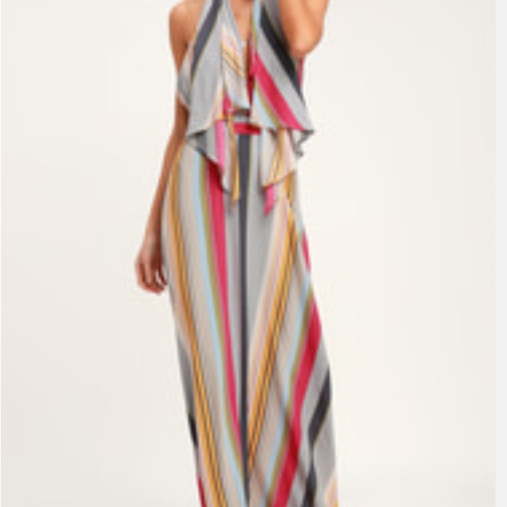 Lulu's Multicolor Striped Maxi Dress
